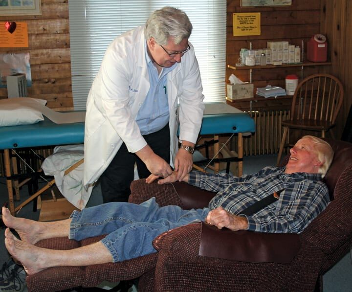The guy in the log cabin can help your body heal itself