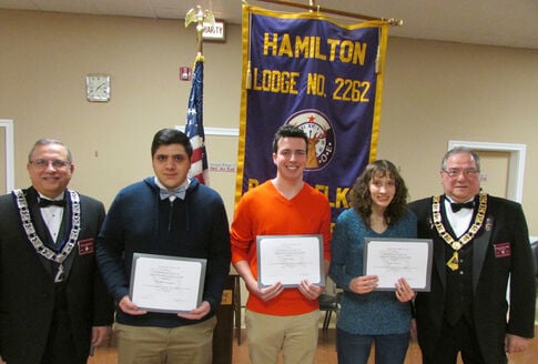 Hamilton Elks present January Student of the Month awards