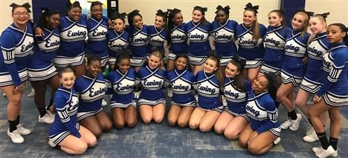 Ewing High School cheerleaders win CVC title