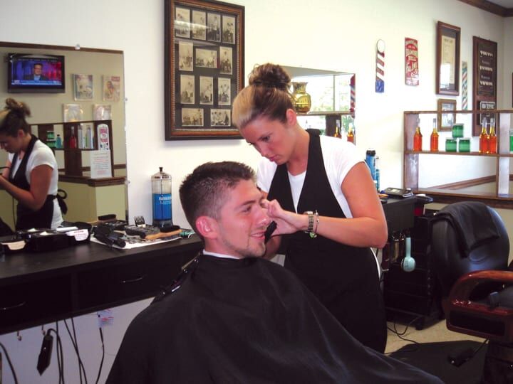 New barbershop clips the old-school way