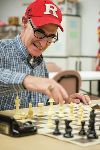 Local players battle on the chess board