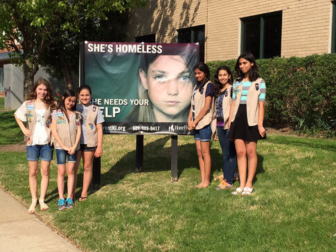 Robbinsville Girl Scouts collect clothing for HomeFront