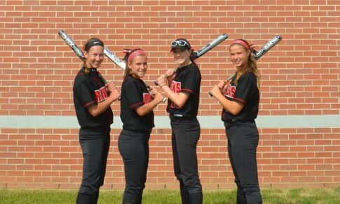Robbinsville High School senior softball players make 100 hits