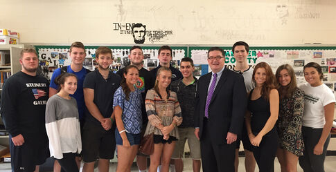 Hughes speaks to Steinert government class