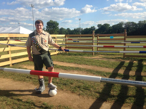 Conover creates human foosball court for Eagle project