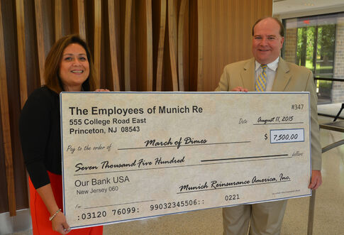 Munich Reinsurance Princeton office donates to March of Dimes