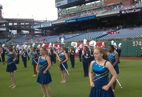 Nottingham Northstar Marching Band performs at Phillies v. Cubs game