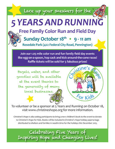 Christine’s Hope for Kidsto host Fun Family Color Run