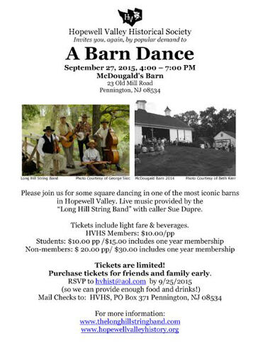 Hopewell Valley Historical Society to host Barn Dance Sept 27