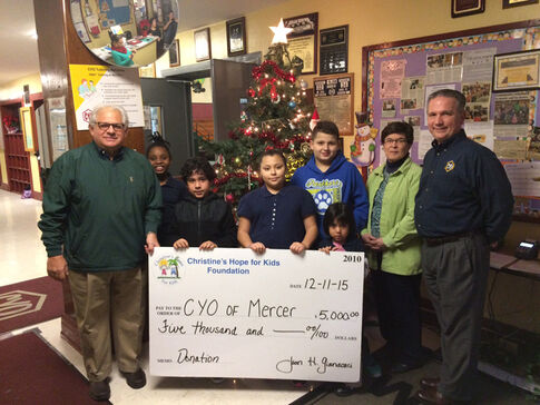 CYO of Mercer receives grant from Christine’s Hope for Kids