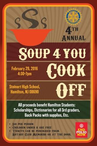 Hamilton Rotary to host 4th Annual Soup 4 You