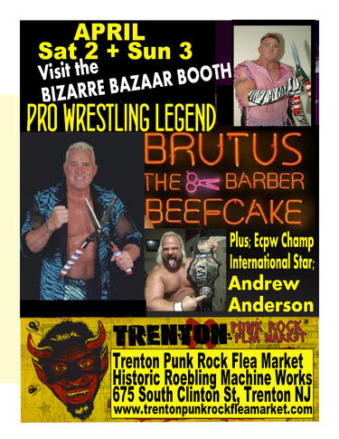 Trenton Punk Rock Flea Market to feature pro wrestler Ed Leslie “Brutus the Barber”