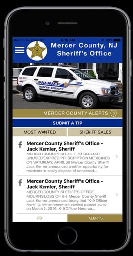 Mercer County Sheriff Kemler announces release of new mobile app