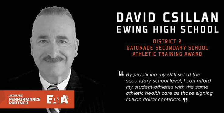 Ewing athletic trainer receives national school athletic trainer award