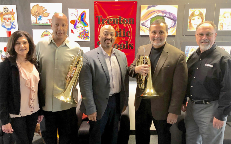 Trenton Public Schools receive $100,000 instrument donation in support of the district’s music program