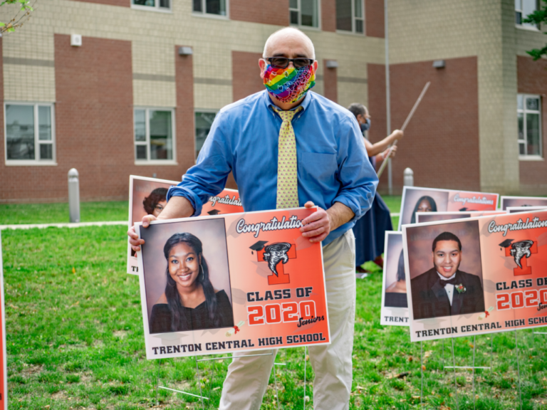 Trenton Central High School honors class of 2020 with over 400 lawn signs