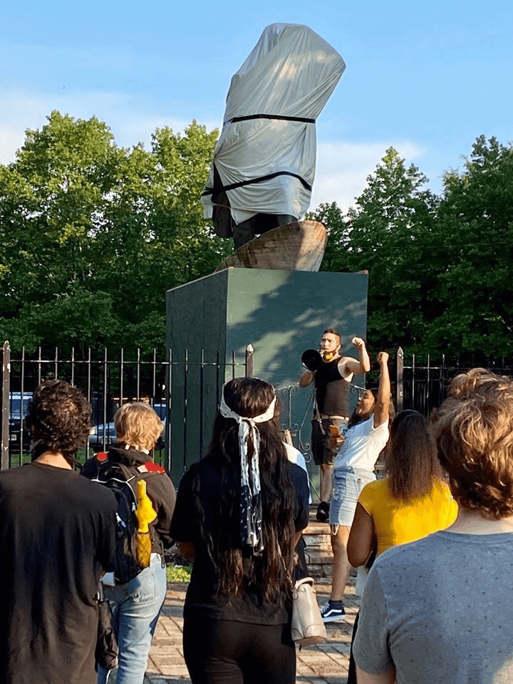 Columbus statue in Trenton park taken down, park to be renamed