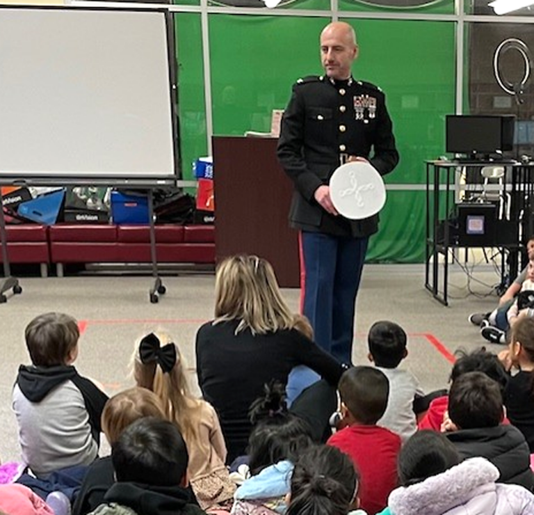 Marine Colonel inspires Robbinsville students at school